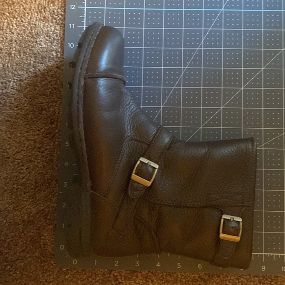 Big Kid’s Ugg Boots, deep brown leather K Rockville 1971 chocolate size 6 zipper - Picture 14 of 15